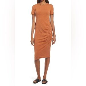 Treasure & Bond Side Ruched T Shirt Dress